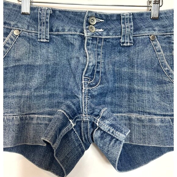 Mossimo Low Rise Denim Jean Shorts Size 11 Blue - Picture 4 of 8